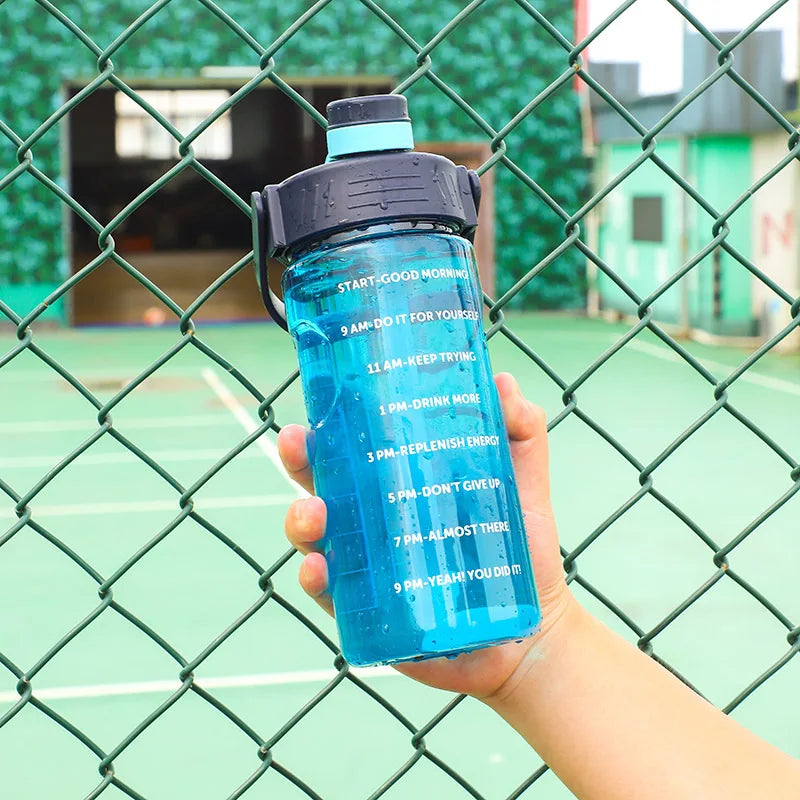 Motivational Water Bottle with Straw - 1L