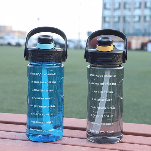Motivational Water Bottle with Straw - 2L