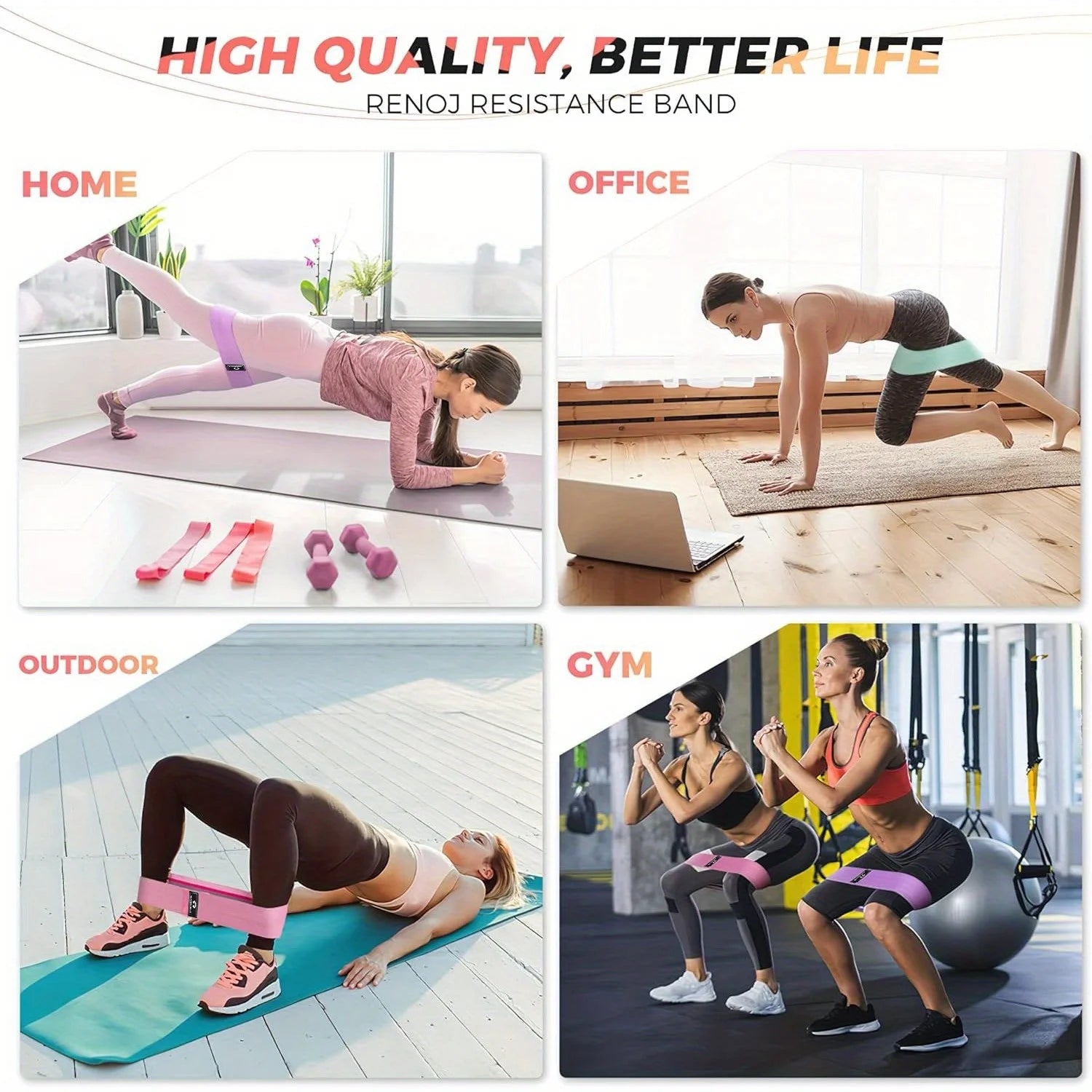 Premium Fabric Resistance Bands