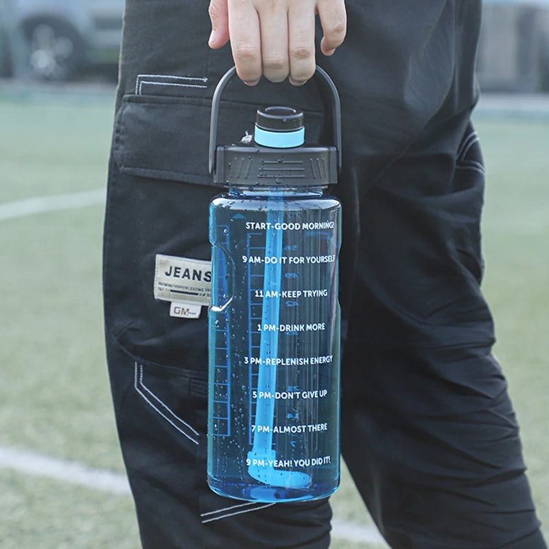 Motivational Water Bottle with Straw - 1L