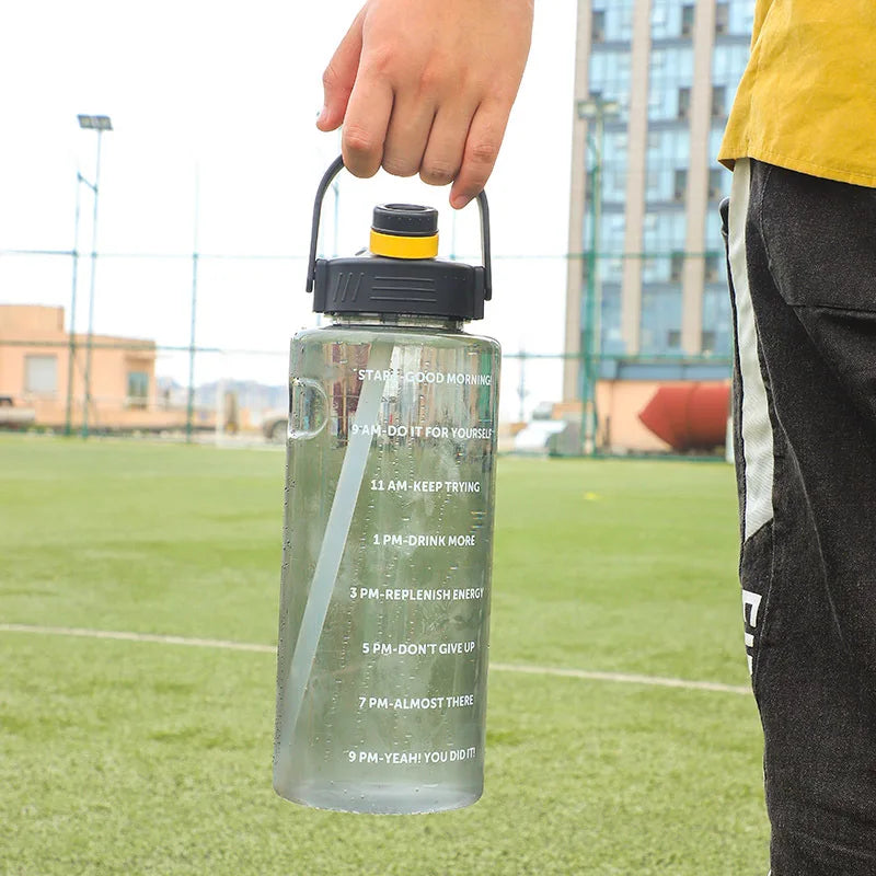 Motivational Water Bottle with Straw - 1L